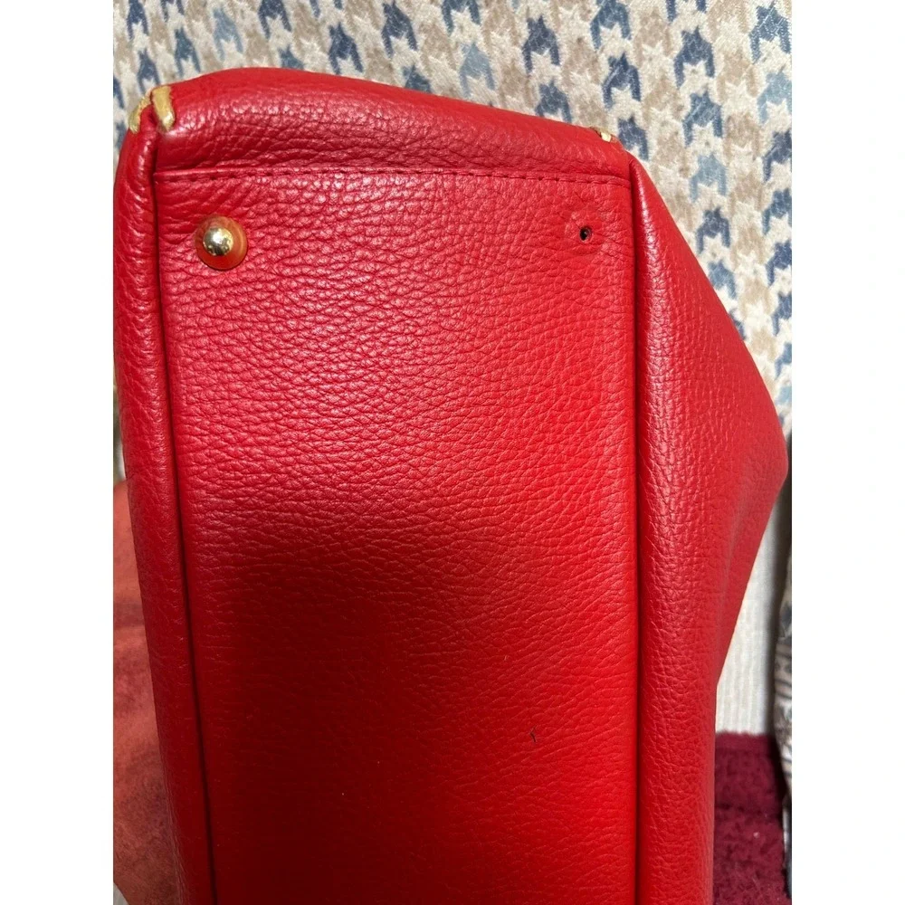 Andalossi Italian Red Leather Shoulder Bag